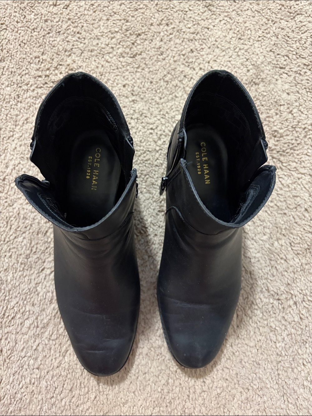 Cole Haan Black Leather Women's Ankle Booties - 7.5